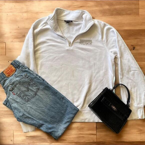 Michael-kors Women's Cream and White Sweatshirt - Picture 1 of 3